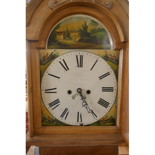 313 - Pine long cased clock