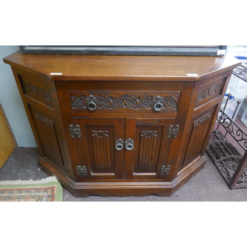 343 - Carved oak cabinet