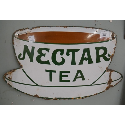 349 - Original enamel sign - Nectar Tea - Approx size: 54cm x 32cm
