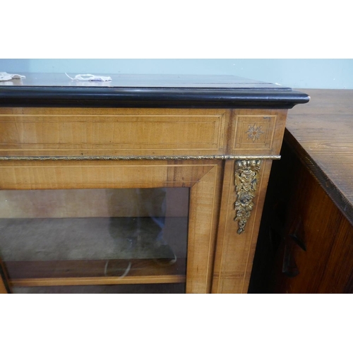 356 - Victorian walnut and ormalu peer cabinet - Approx size: W: 106cm D: 32cm H: 99cm