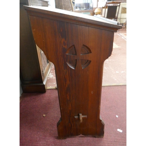 362 - Pitch pine lectern from a chapel in Warwickshire