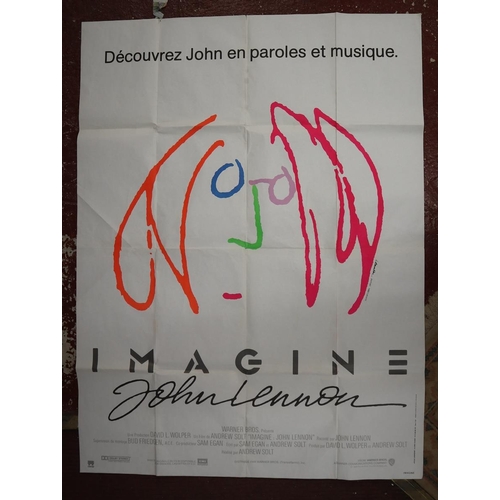 370 - Large French film poster, John Lennon, Imagine - Approx size: 119cm x 158cm