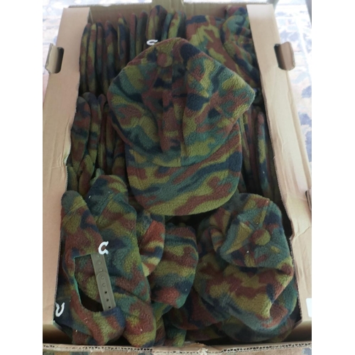 429 - 56 camouflage fleece caps NOS