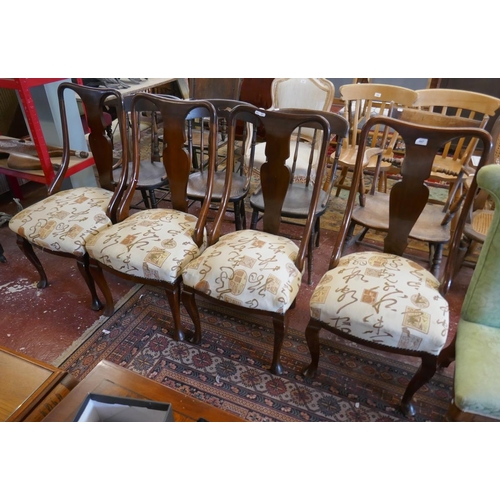 447 - Set of 4 cabriole leg dining chairs