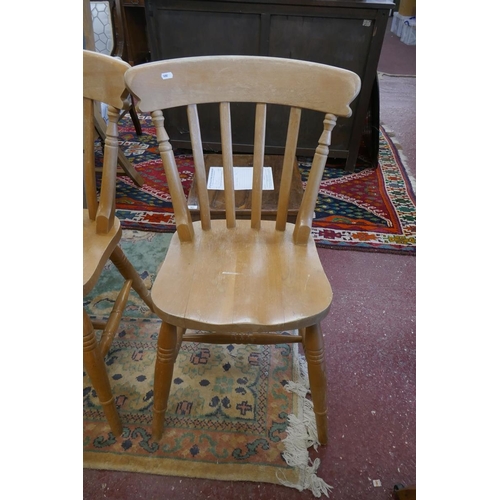 456 - Set of 3 slat-back dining chairs