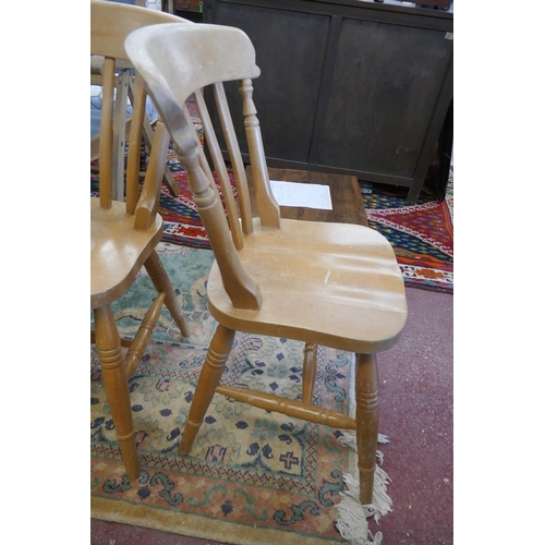 456 - Set of 3 slat-back dining chairs