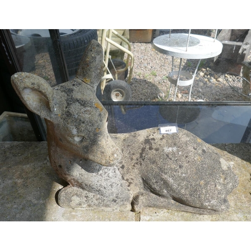 467 - Stone Bambi figure - Approx H: 37cm  L: 54cm