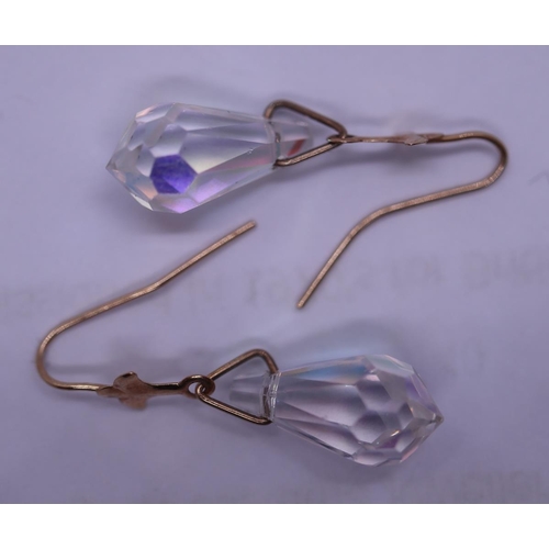 83 - Gold crystal earrings
