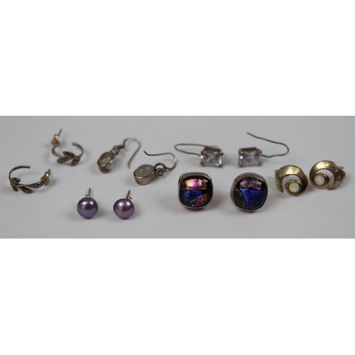 90 - 6 pairs of silver earrings