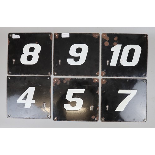 353 - 6 enamel numbered panels - Approx size: 22cm x 21cm