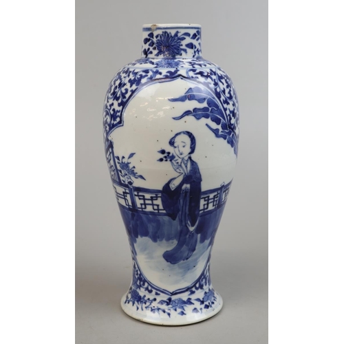 148 - Oriental blue and white vase - Approx height 27cm