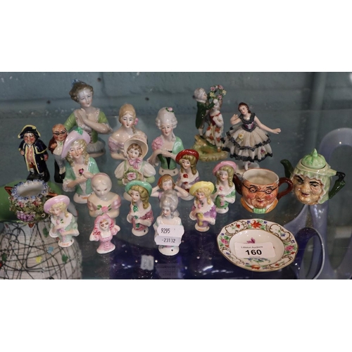 160 - German Porcelain Collection - inc Dresden Porcelain Lace Ballerina,'Potschapel' Dancing Couple, 10 x... 