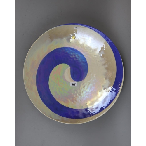 166 - Ferro Murano Iridescent Swirl Glass bowl