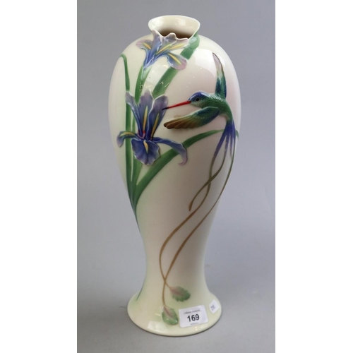 169 - Franz Porcelain - Hummingbird Vase - Approx height 36cm