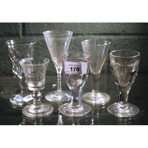 170 - Collection of glasses to include Georgian examples