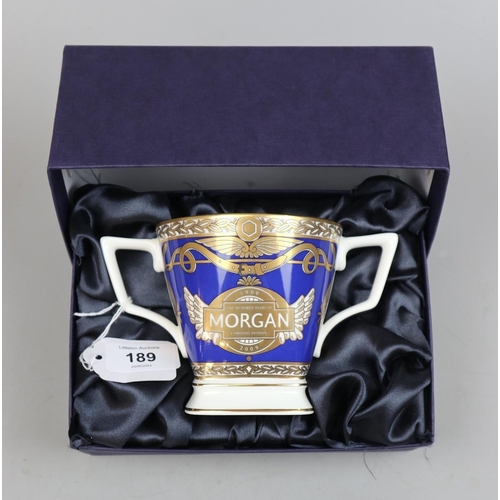 189 - Royal Worcester L/E loving cup 19/100 - Centenary of Morgan Motor Co. Ltd 2008 in original box with ... 