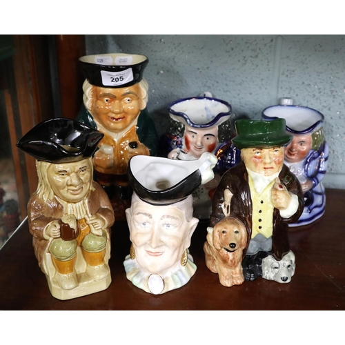 205 - Collection of Toby jugs