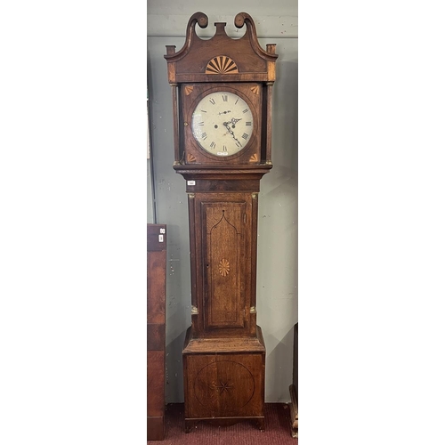 366 - Victorian inlaid grandfather clock