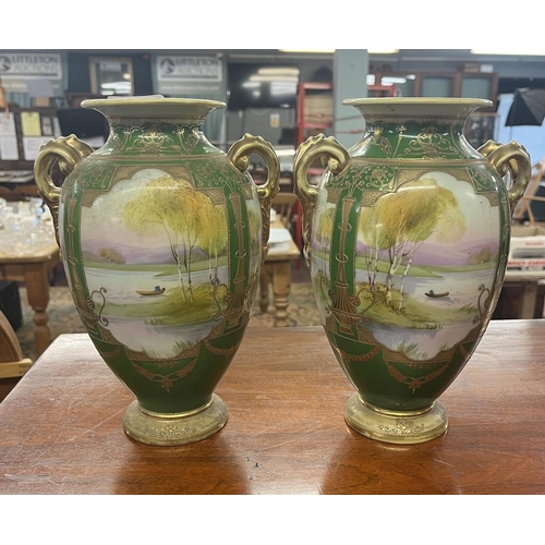 378 - Pair of Noritake vases - Approx height 26cm