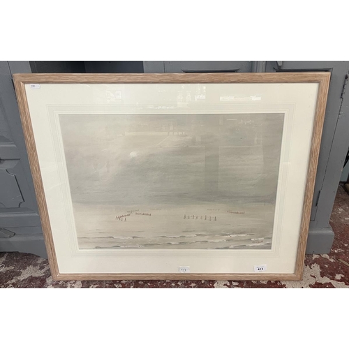 413 - Roland Vivian Pitchforth RA ARWS - Seaside Watercolour Large - Approx image size: 57cm x 40cm