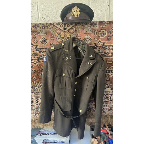447 - US Class A Tunic and Cap - badged as Infantry Major