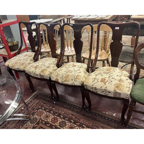 472 - Set of 4 cabriole leg dining chairs