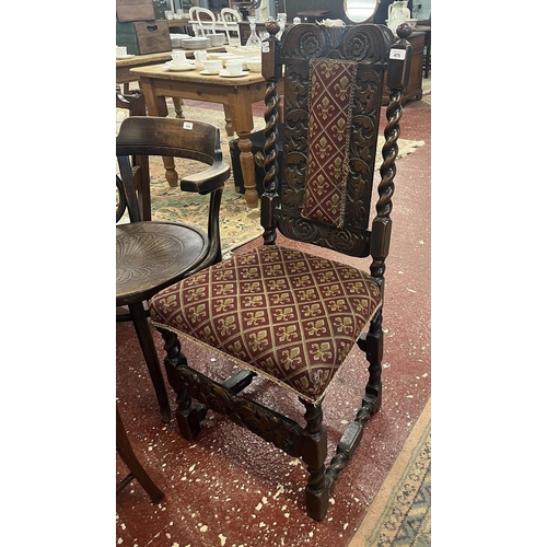 475 - Jacobean style barley twist chair