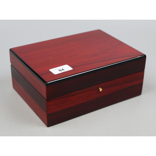 84 - Hillwood rosewood luxury 3 watch collection storage box