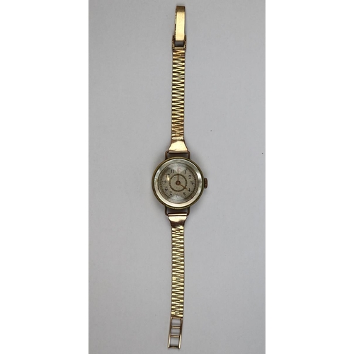 92 - Watch with 9ct gold straps