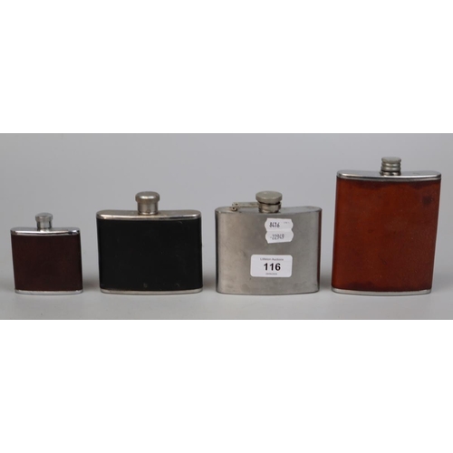 116 - Collection of flasks etc