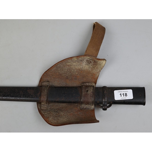 118 - Antique ceremonial sword in scabbard