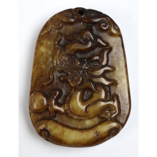 126 - 3 carved Chinese pendants