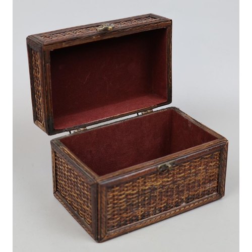 152 - Collection of costume jewellery together with a musical jewellery box and small straw work box