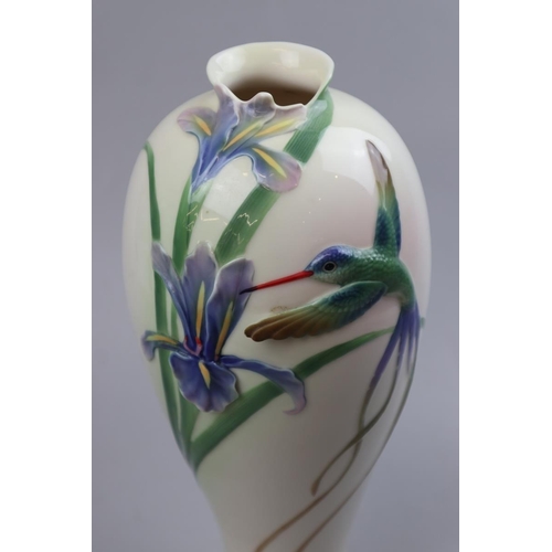169 - Franz Porcelain - Hummingbird Vase - Approx height 36cm