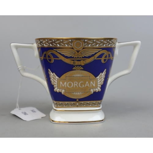 189 - Royal Worcester L/E loving cup 19/100 - Centenary of Morgan Motor Co. Ltd 2008 in original box with ... 