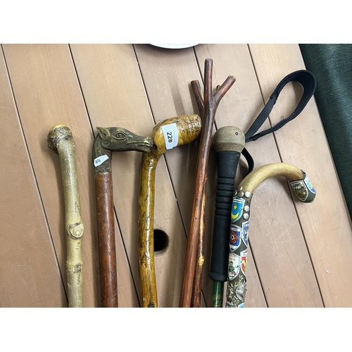 228 - Collection of walking sticks