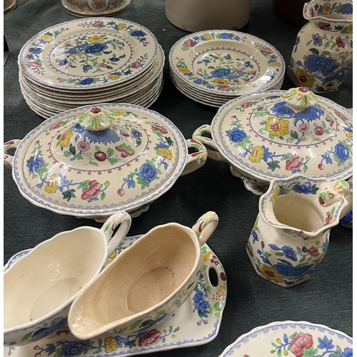 231 - Huge collection of Mason Ironstone Regency pattern