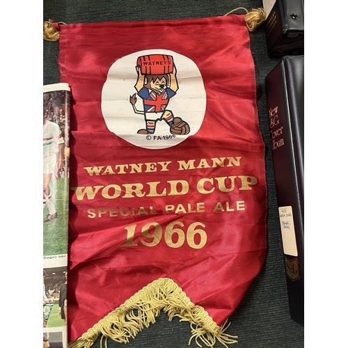 233 - 1966 World Cup flag and ephemera