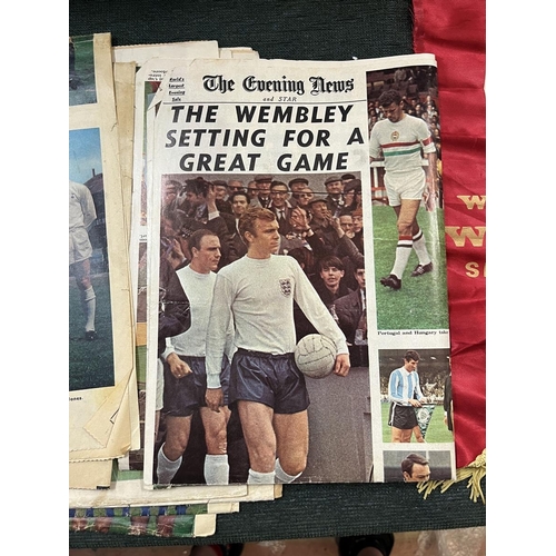 233 - 1966 World Cup flag and ephemera