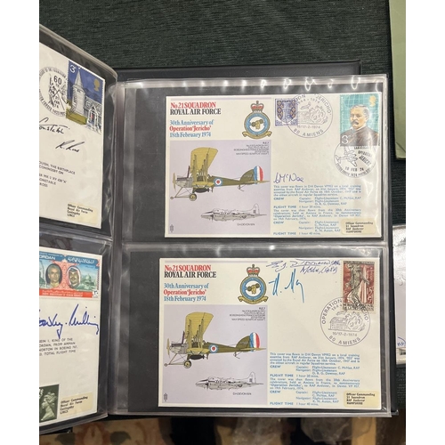 238 - Stamps - Aviation album of RA museum covers all signed (70+)