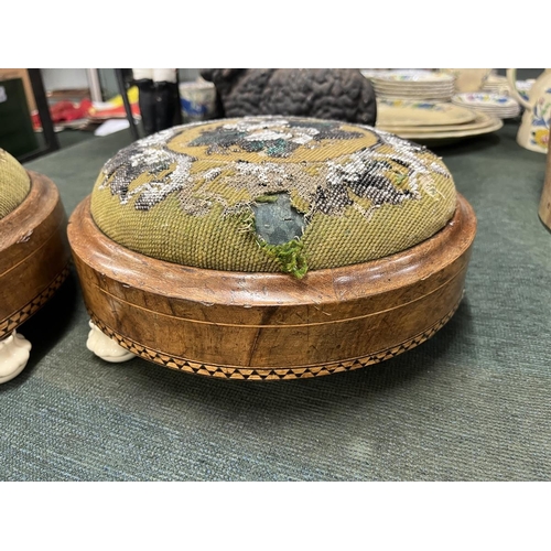 275 - Pair of Victorian bead work footstools