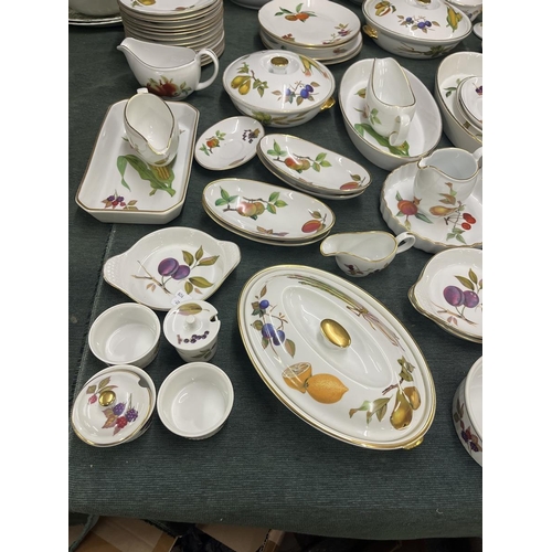 279 - Large collection of Royal Worcester Evesham pattern