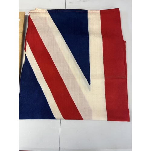 285 - Union jack together with hand sewn picture of a Spanish Galleon