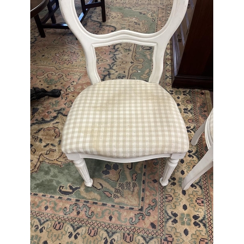 314 - Set of 6 painted kitchen chairs