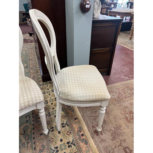 314 - Set of 6 painted kitchen chairs