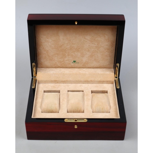 84 - Hillwood rosewood luxury 3 watch collection storage box