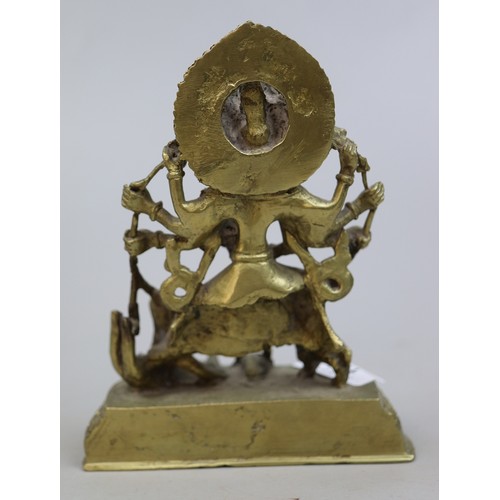 164 - 4 x Eastern Deities in Brass. Nepali Mahakali, Tibetan Avolekitsvara, Shiva and 1 other