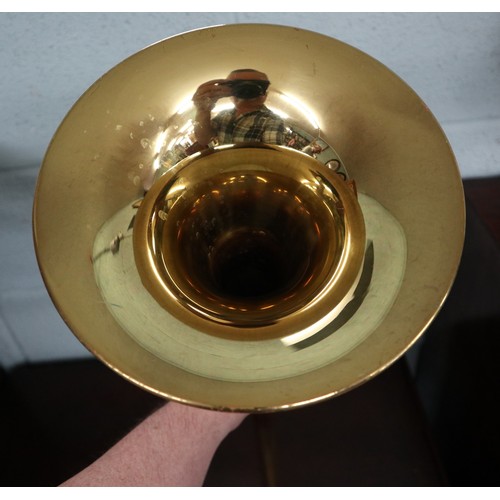 311 - Trombone - King in original box together with 9 BS gold plated mouth piece