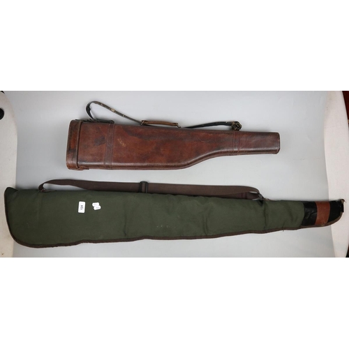 124 - Leg of mutton gun case together with another