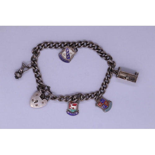22 - Silver charm bracelet